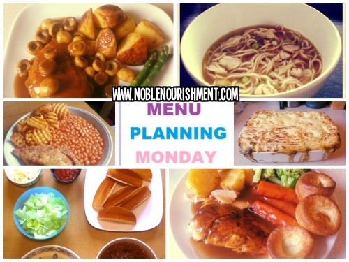 Menu Plan Monday 19th May 2014