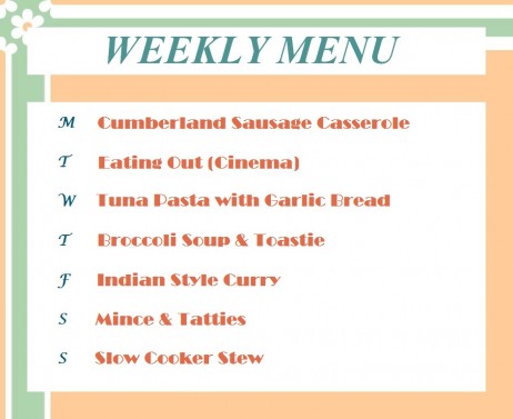 Weekly Menu 180514