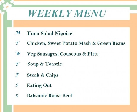 WEEKLY MENU 160614